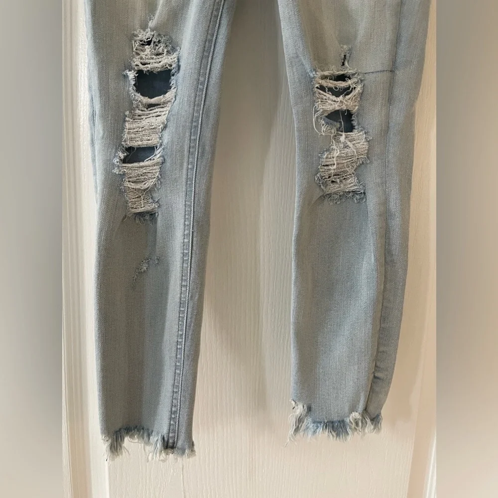 Distressed skinny high rise jeans from Express - Picture 7 of 13